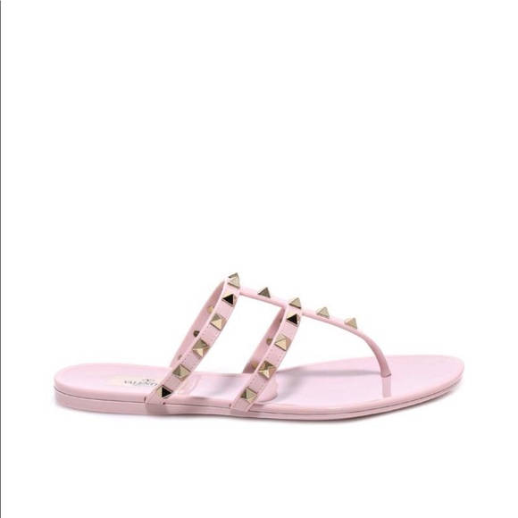 Valentino Garavani Rockstud Slip-On Flip Flops - Picture 2 of 10